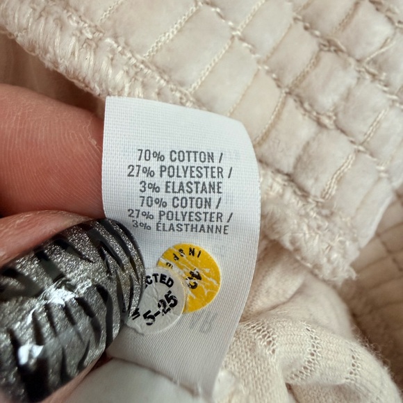 Aerie Flare Ribbed Velvet/Velour Lounge Pants, size L, Soft Oat - Picture 4 of 6